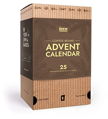 Kaffee Adventskalender 2025 für Männer & Frauen - Weihnachtskalender 2025 mit 25 Gourmet Ganze-Bohnen-Kaffees aus Aller Welt | Kaffee Probierset für Erwachsene | Geschenke für Mann & Frau