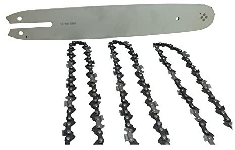 Fritz Krug Set 3 Stück Stihl Sägeketten 3/8P1.3-50-S plus Profi C Führungsschiene 35 cm Typ 08, Stihl 50 TG PM3 (3 Stück) + Schwert