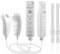 Lot de 2 télécommandes Wii et manettes Nunchuck, MODESLAB de rechange pour manette de jeu avec Motion Plus compatible avec Wii Wii U (blanc)