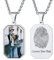 Supcare Herren Halskette Achteck Schmuck 316L Personalized Gravur Edelstahl Dog Tag Anhänger mit Fingerabdruck/Foto/Textgravur Memorial Erkennungsmarke Sommer Kette Geschenk Souvenir A-Achteck-Silber