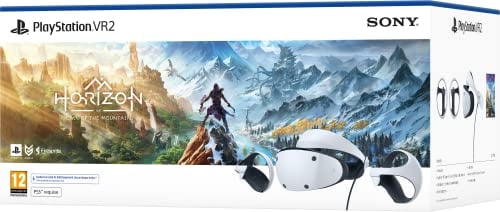 Sony, PlayStation VR2 PS5, Casque VR + Manette PS VR2 Sense, Casque de Réalité Virtuelle pour PS5, Compatible avec Console PlayStation 5, Couleur : Noir et Blanc + Jeu VR Horizon Call of The Mountains