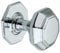 Infinity Decor Large Octagonal Centre Door Knob 80mm - Solid Brass Pull Handle in Polished Chrome for External Doors