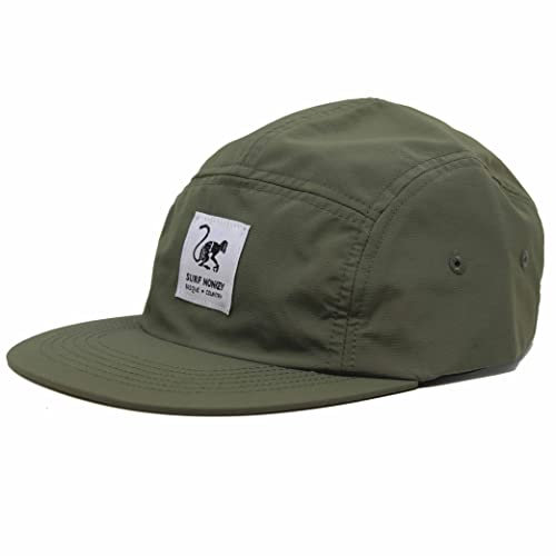 Surf Monkey Verstellbare Kappe mit Strapback, wasserdicht, klassische Jockey-Kappe für Herren/Damen, 5-Panel-Cap, grün, One size