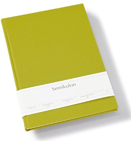 Semikolon 370063 Notizbuch Classic A4 liniert - 176 Seiten, cremeweißes Papier - Lesezeichen - matcha hell-grün