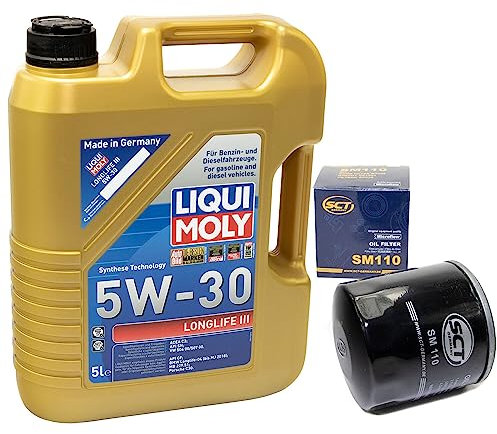 Motoröl Set Longlife III 5W-30 LIQUI MOLY 5 Liter + Ölfilter SM110