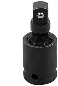Inovey 360 Degree Swivel Knuckle Joint Air Impact Wobble Socket Adapter Hand Tool 1/2 3/8 1/4 -Black -1/2