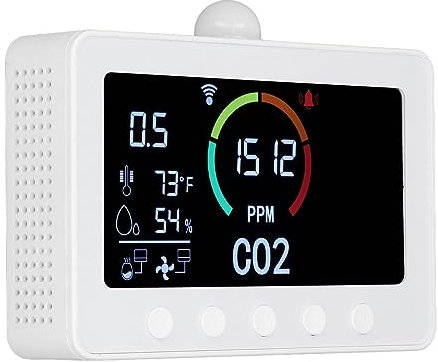 CO2-Monitor, WiFi Smart High Accurate Air Quality CO2-Detektor, 2-Kanal-CO2-Monitor mit Relais-Steckdose für Tuya APP, Temperatur-Feuchtigkeits-Digital-CO2-Messgerät Kohlendioxid