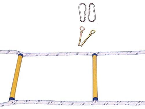 HiTbod Escape Rope Ladder, Safety Ladder Flame Resistant Emergency Rope Ladder, for Climbing Frame for Kids and Adults/3M/10Ft
