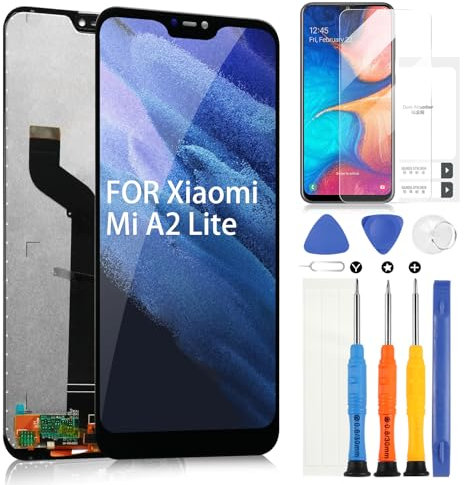 ARSSLY Pantalla para Xiaomi Mi A2 Lite/Xiaomi Redmi 6 PRO LCD Pantalla Táctil Digitalizador Asamblea Reemplazo con Herramientas