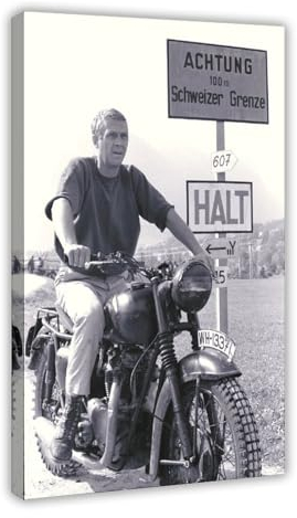 Steve McQueen Poster (2) Leinwand Poster Wandkunst Dekor Druck Bild Gemälde für Wohnzimmer Schlafzimmer Dekoration Rahmenstil 20 x 30 cm