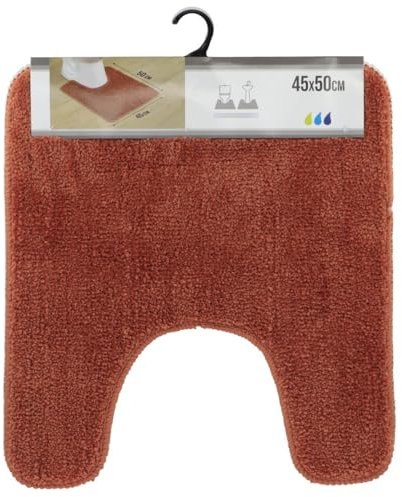 Tendance - Tapis contour wc microfibre 45x50 cm dessous latex - cuivre