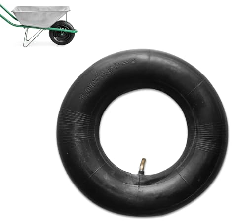 mizikuu Camera d'Aria, Ruota di Ricambio Camera d’Aria 4.00/3.50-6 Ruota Carriola Pneumatici Da Per Carrelli a Mano Trattore Inner Tube Valvola Per Carrello, Spazzaneve, Generatore e Altro
