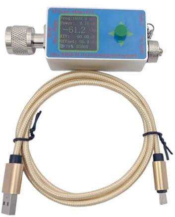 Leistungsmesser 10 GHz LCD-HF-Leistungsmesser V7 N-Typ Typ C USB Hochleistungs-Vollband-HF-Schaltungsentwicklungsnetzwerk Serielle Kommunikation (Size : With TTL cable)