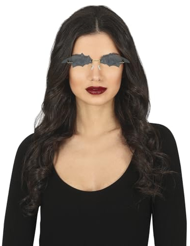 FIESTAS GUIRCA | Fledermaus Brille (Einheitsgröße) - Kostümzubehör für Halloween und Geisterpartys - Ideal für Erwachsene Unisex - Schwarz