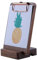 Porte-bloc en bois dur massif avec support, porte-menu en bois pour restaurant, support de table, porte-reçus pour comptoir de bar, porte-bloc A4 avec pince en métal de grande capacité