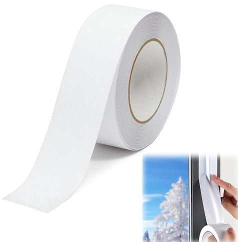 Aoreun Nastro Sigillante Impermeabile, 40 m x 5 cm Nastro Flex Roll in Pvc, Striscia di Tenuta per Bordo Vasca da Bagno, Nastro Sigillante Autoadesivo per Finestre Cucina Bagno Parete, Bianco