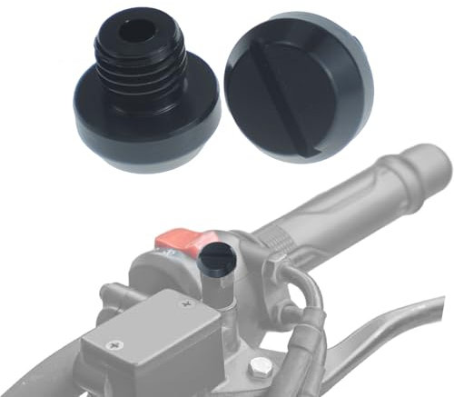 Motorrad Spiegel Stopfen Schrauben M10, Spiegelschrauben Aus Aluminium, RüCkspiegel M10 Schrauben Gewinde Verkleidungsschrauben M10 2xclockwise Schwarz (2er-Pack)