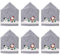 AOOPOO Weihnachten Stuhlhussen, 4er/6er Set Weihnachten Stuhlbezug Grau Esszimmer Stuhlüberzug Abdeckung Weihnachtsmütze Stuhlhusse für Esstisch Stühle Dekoration Weihnachten Stuhlrückenbezüge