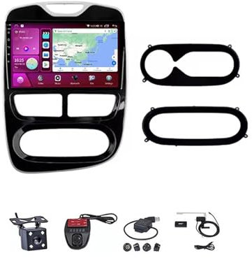 Radio estéreo para automóvil con Android, pantalla táctil de 9 pulgadas, accesorios para automóvil con conexión enchufable, Bluetooth, navegación y cámara de respaldo para Renault Clio 3 4 2013-2018