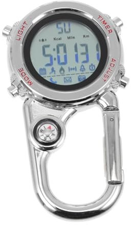 LIFKOME Multifunktions Ansteckuhr für Outdoor Leuchtende Kletteruhr Clip On Unisex für Wandern und Camping