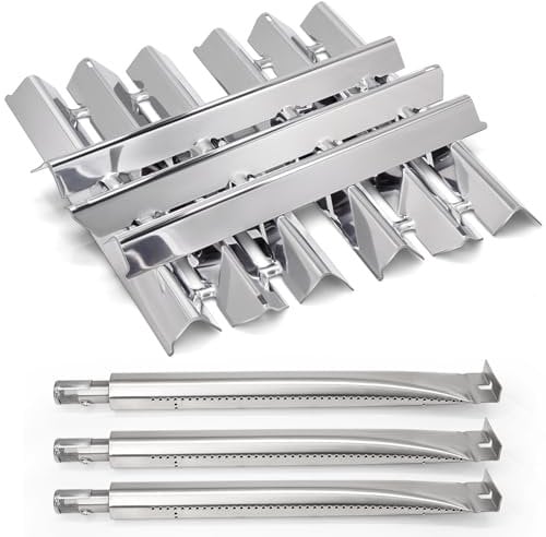 Hiorucet Grillteile für Broil King 9468-54, 9468-57, 95693, 9864-27, 9864-54, 9864-57, 9865-24, 9865-27, Signet 20 320 40 70 90, Sovereign 20 70 90, Hitze Platten und Brenner für Broil King Gasgrill