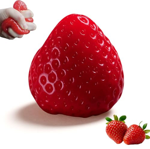 Calkkrer Squishy Juguetes Antiestrés Fresa Roja Juguete para Niños