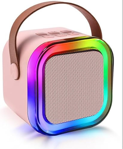 Chennyfun Karaoke 2 Microfonos para Niños, Altavoz de Karaoke Portátil para Niños con Efectos de Cambio de Voz y Luces LED, Mini Karaoke Bluetooth Portátil, Mejores Juguetes Regalos para Niñas y Niños