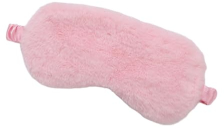 Whakano Schlafmaske Plüsch Verdunklungs Weiche Augenmaske Zum Schlafen,Nachtschlafmaske Mit Gummiband,Sleeping Eye Mask,Augenbinde für Männer Frauen,für Reisen,Büro,Yoga,Rosa