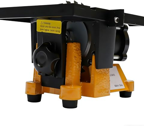 Table Saw, Cut Off Miter Saw Saw Maximum 90 W Corded Table Saw, Compact Cutting Tool for Wood Stone Metal Plastic,Versatile Miter Saw with Adjustable Angles and Safety Guard for Hobbyists Woodworking