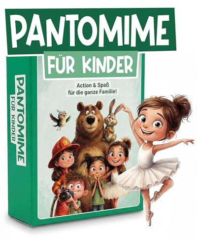 Pantomime | Ratespiel & Reisespiel | tolles Geschenk für Kinder ab 4 J. | Kompaktes Kartenspiel ab 4 Jahren: Tolles Mitbringsel & ideale Geschenkidee für jeden Kindergeburtstag.