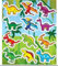 12 Sheets of Dinosaur Stickers ideal for Party Bag Fillers - Party Gifts by ADL Wholesale