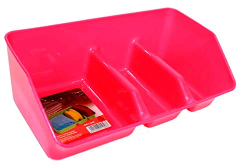 Plastic Forte - Porta estropajos rosa con 3 huecos