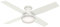 Hunter Fan Company 59242 52 Dempsey Indoor Low Profile Ceiling Fan with Light, Fresh White Finish