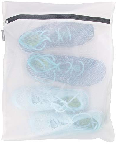 iDesign Mesh Wash Laundry Bag for Delicates In-Wash Cleaning/Bras/Underwear, White, Large
