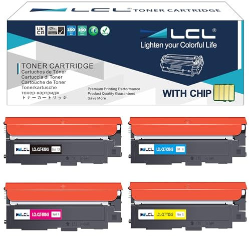 LCL Kompatibel Tonerkartusche CLT-404S CLT-P404C CLT-K404S K404S CLT-C404S CLT-M404S CLT-Y404S (Schwarz Cyan Magenta Gelb) kompatibel für Samsung SL-C430 SL-C430W SL-C480 SL-C480W SL-C480FN SL-C480FW