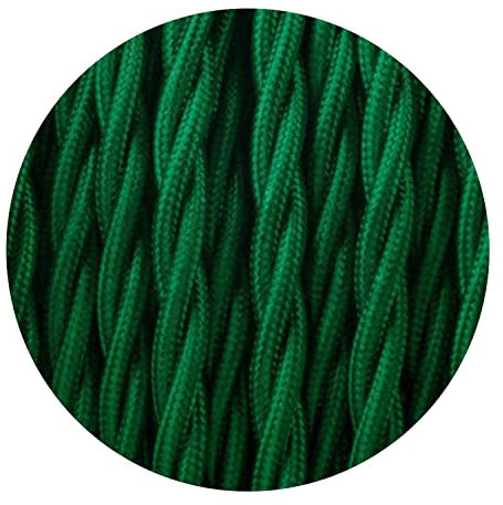 5m Braided Fabric Covered Twisted Electrical Wire with 3 Conductors, 18 Gauge Thickness, Cloth Covered Electrical Antique Wire Cable, Modern Lamp Lightning Flex Cord, Vintage Fabric Wire