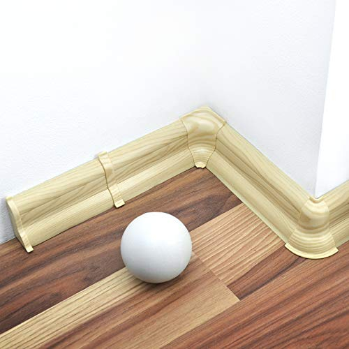 [DQ-PP] 10 Meter Sockelleisten 52mm PVC Ahorn Laminatleisten Fussleisten aus Kunststoff Laminat Dekore