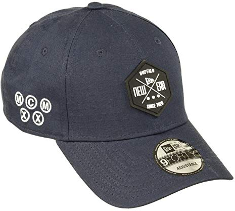 New Era Rubber Hex Patch Navy 9Forty Adjustable Cap - One-Size