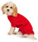 Muddy Paws Ancol Hundepullover mit Zopfmuster, Wollpullover für Haustiere, klassisches Strickdesign mit Beingurten und Geschirrloch, Größe XS, 25 cm, Rot