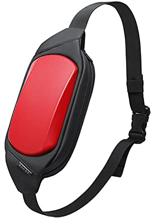 OZUKO Schultertasche Herren Wasserdicht Brusttasche Umhängetaschen Crossbody-Rucksack für Arbeit Freizeit Reisen Wandern (Rot)