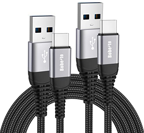 Long USB C Cable 2M 3M,Type C Charger Cable Lead Fast Charing for Samsung Galaxy S24 S23 S22 S21 S20 Plus Ultra S10 S9 S8 Note 20,PS5 Controller,Sony Xperia XZ,Xiaomi Mi 11 10T,Redmi Note 9 10 Pro