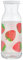 Baroni Home Carafe en Verre à Eau Made in Italy avec Couvercle en Silicone, Pichet Fabriqué en Italie, Bouteille en Verre Décoré, Fraises, 1,2 Litres
