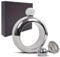 Flasque pour homme et femme, Rigrer Bracelet flasque en acier inoxydable 304 100 ml Entonnoir avec liquides et couvercle en cristal, flasque de poche dans une boîte cadeau pour fête d'anniversaire