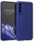 kwmobile Case kompatibel mit Samsung Galaxy S21 FE Hülle - Schutzhülle aus Silikon metallisch schimmernd - Handyhülle Metallic Blau
