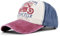 YULOONG Vintage Baseball Cap Washed Denim Trucker Cap Motorrad Print Muster Outdoor Sonnenhut 100% Baumwolle für Herren Damen C