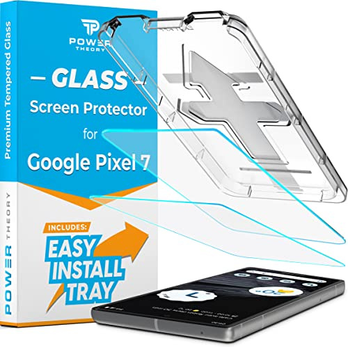 Power Theory Schutzglas für Google Pixel 7 Schutzfolie, Glas Displayschutz mit Schablone, Displayschutzfolie, Glas Folie mit Anbringhilfe [2 Stück]