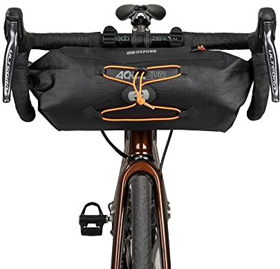 Oxford Products Fahrradlenkerpaket OL955 Aqua Evo Adventure Wasserdicht IPX6, Schwarz, 9L