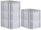 PROREGAL SparSet 5x Eurobox NextGen Grip | HxBxT 32x40x60cm | 65 Liter | Griffe geschlossen | Grau | Eurobehälter, Transportbox, Transportbehälter, Stapelbehälter