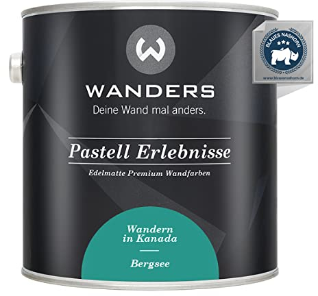 Wanders Pastell Erlebnisse 2,5L - Bergsee/Dunkles Türkis - Edelmatte Wandfarbe! Küchenmöbellack und Möbelfarbe. Kreidefarbe für Holz & mehr. Hohe Deckkraft, schnell trocknend