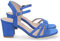 shoes&blues.es 74702-Sandalia de Tacon para Mujer, Comoda, con Palas Finas, Talon Abierto, y Cierre de Hebilla, Primavera Verano 2023. Talla 37 Azul